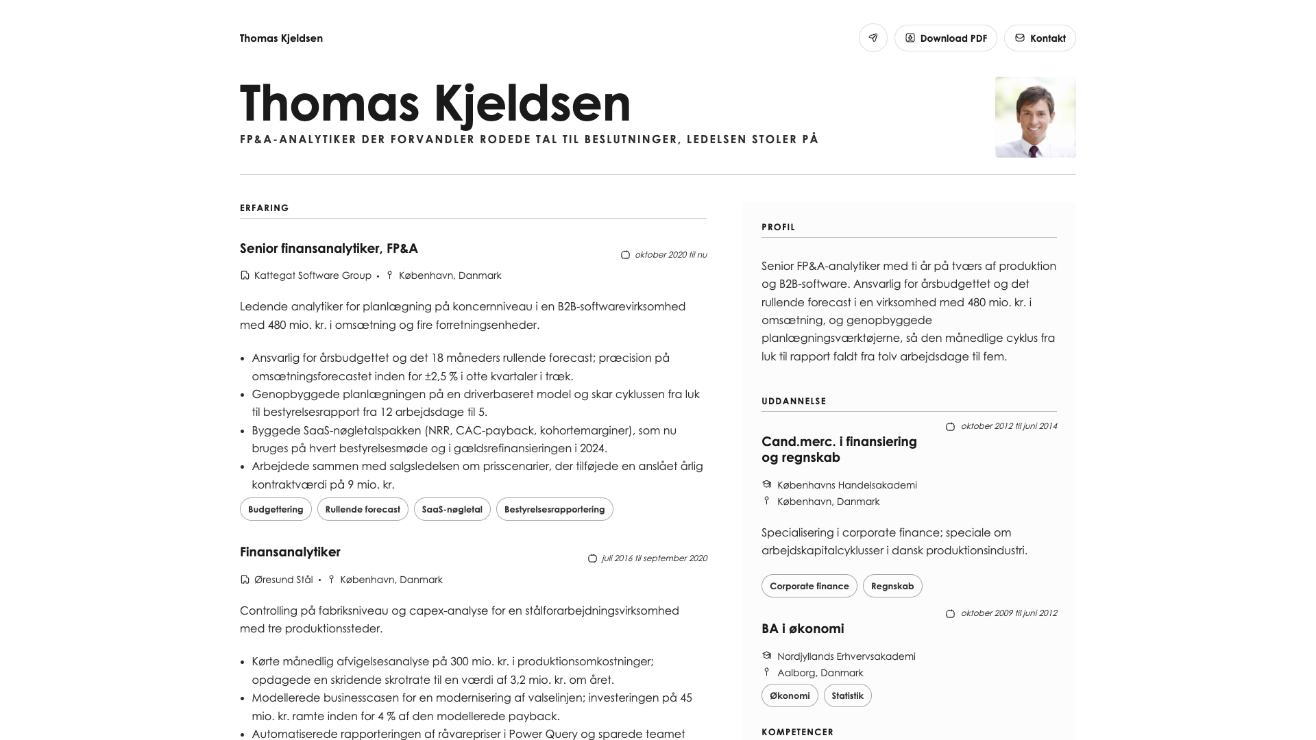 Tomasz Kowalski — online resume