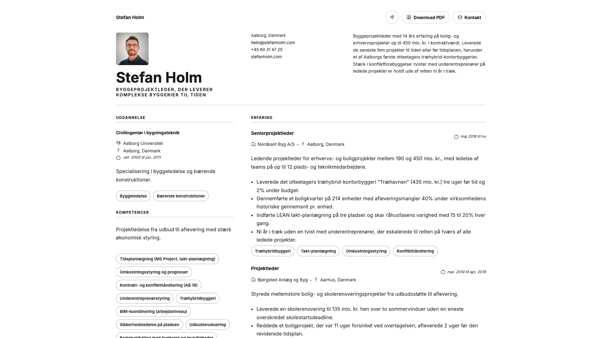 Stefan Bauer — online resume