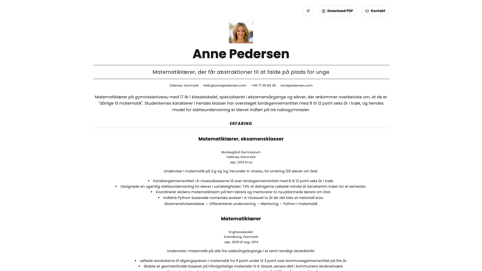 Marie Dubois — online resume