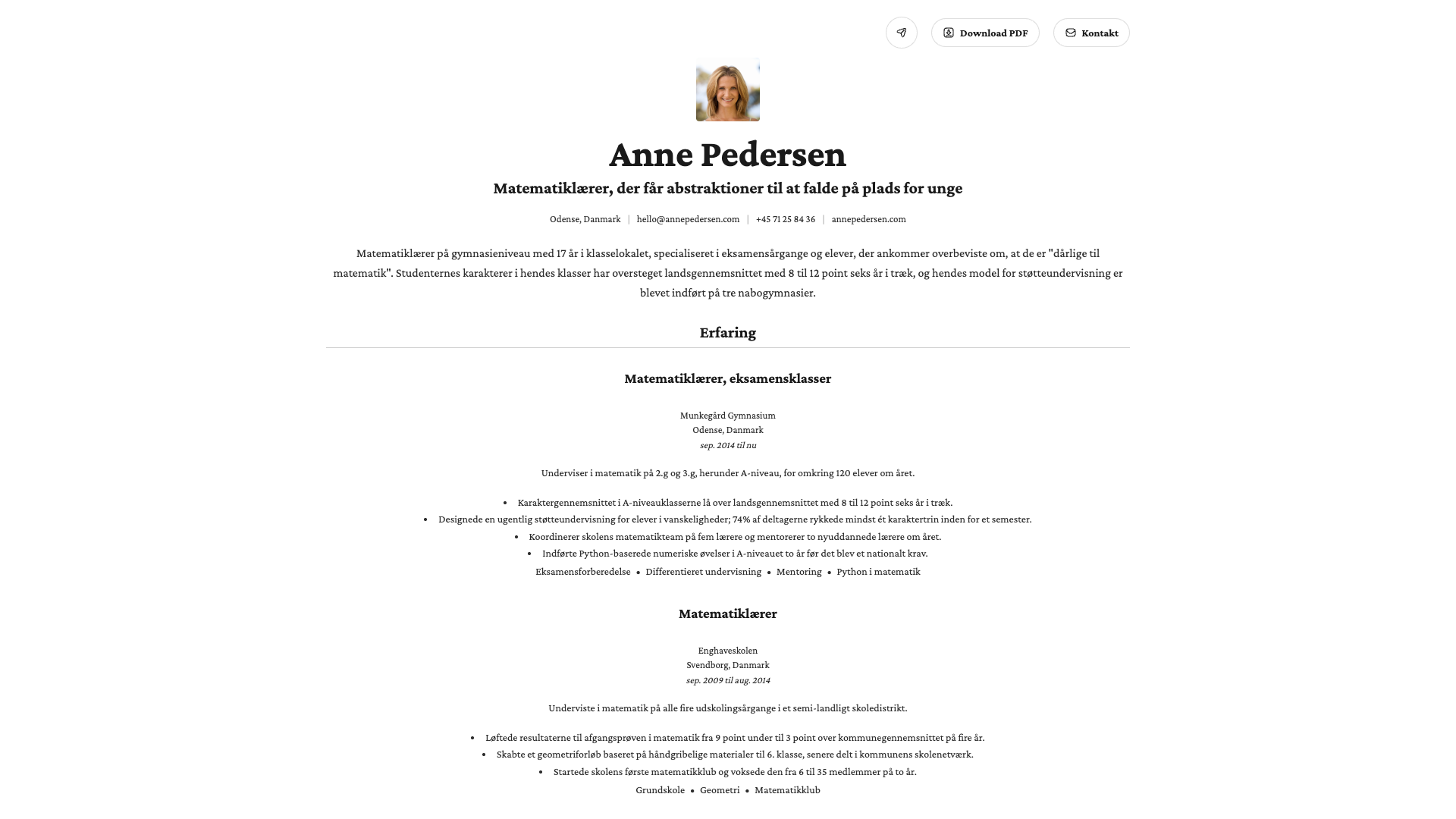 Marie Dubois — online resume