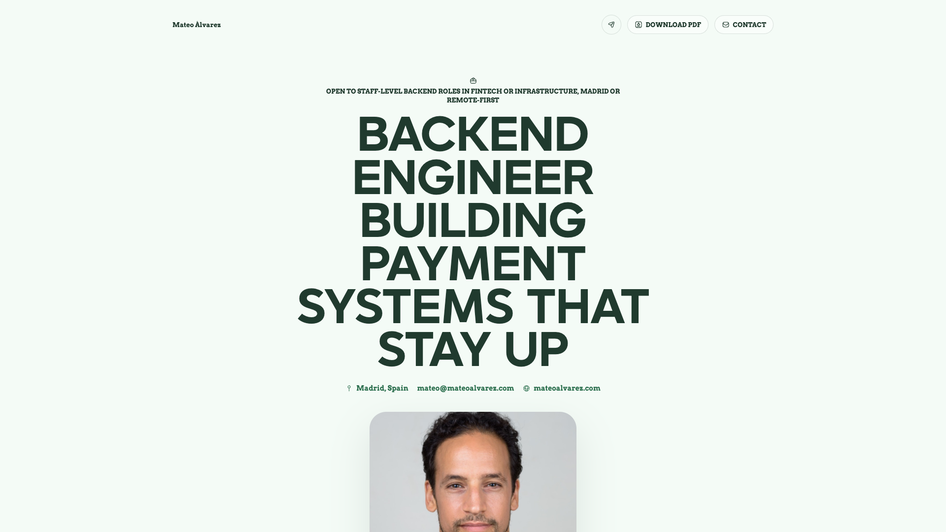 Mateo Álvarez — online resume