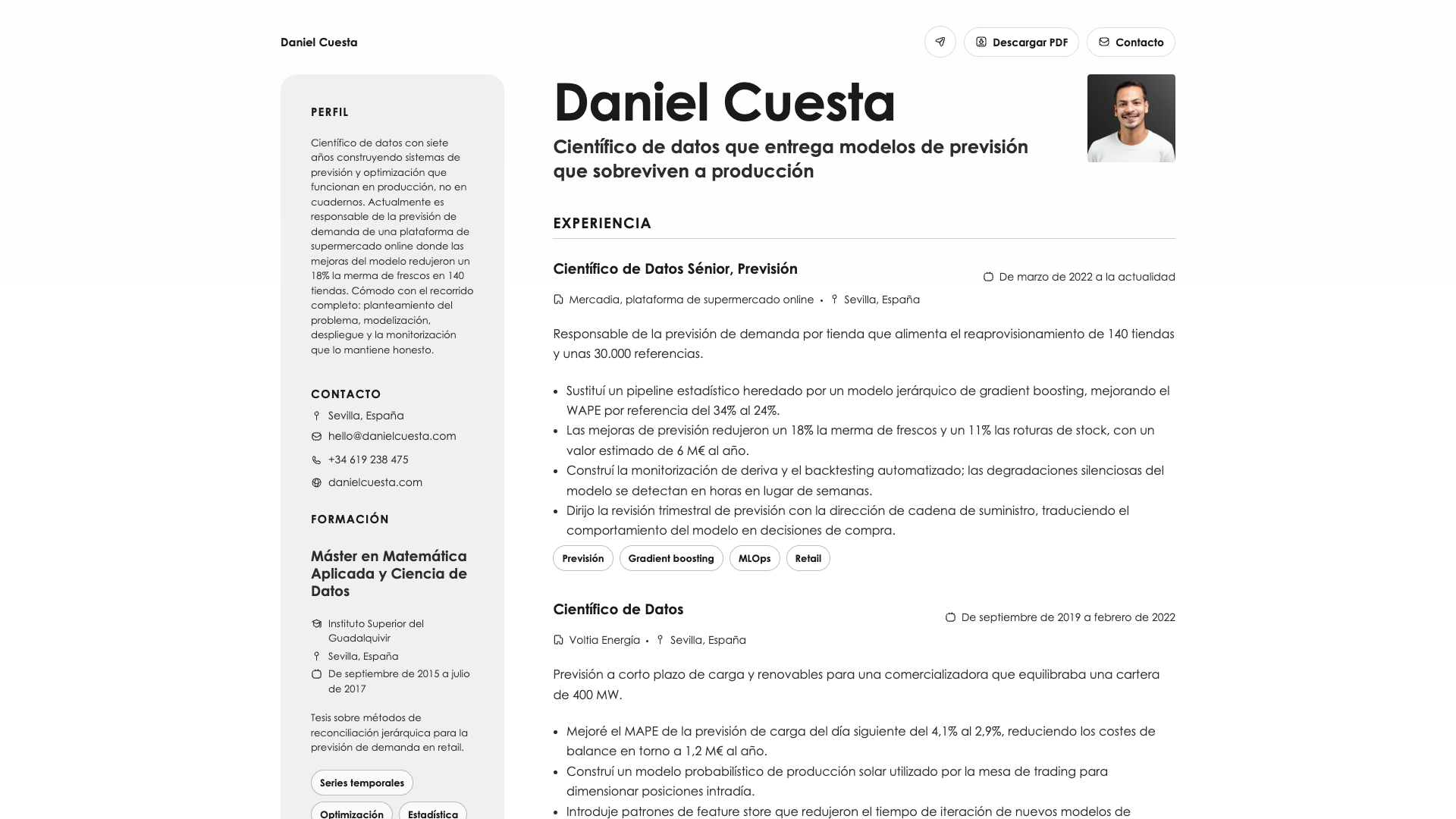 Daniel Costa — online resume