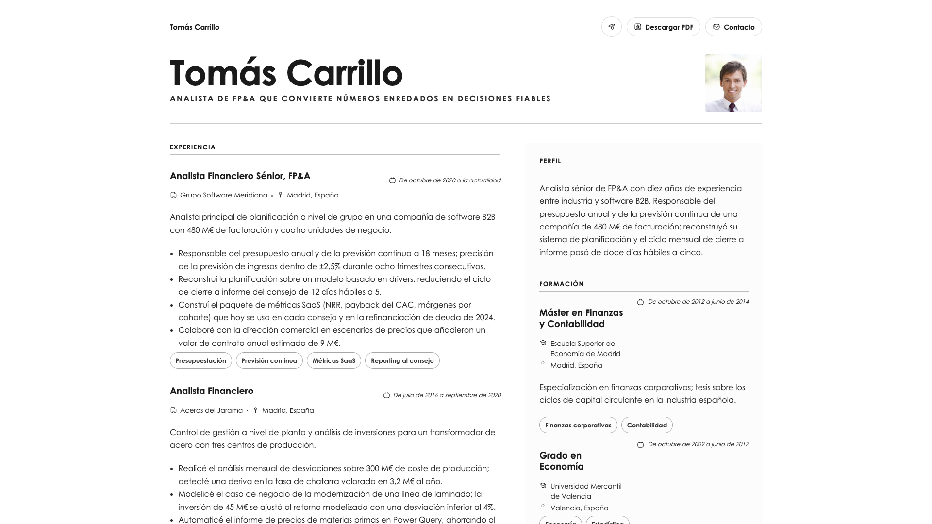 Tomasz Kowalski — online resume