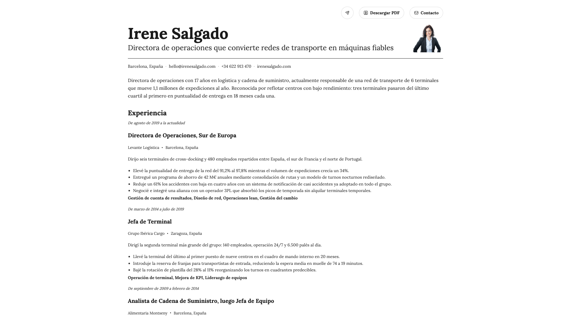 Ingrid Sørensen — online resume