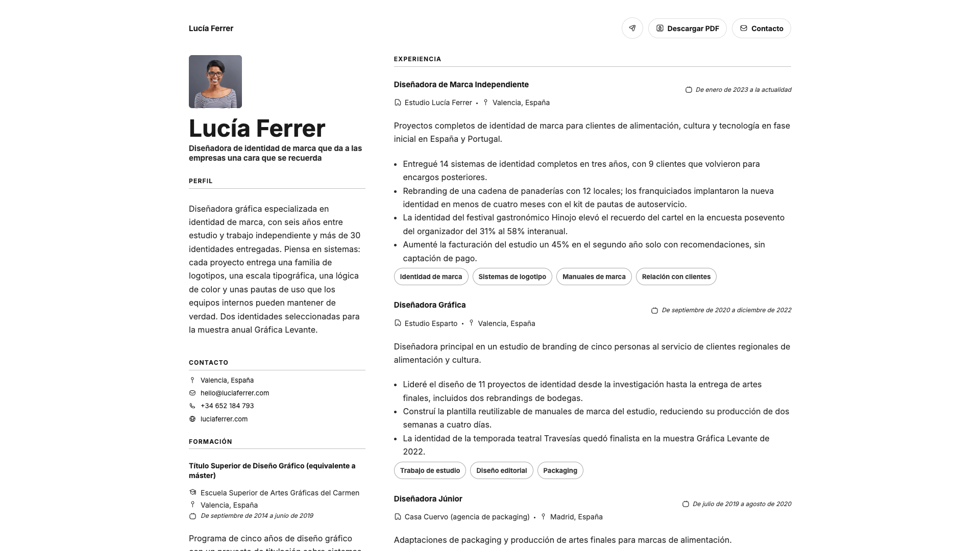 Léa Fontaine — online resume