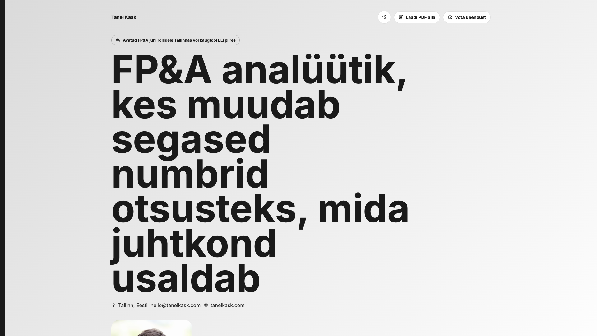 Tomasz Kowalski — online resume