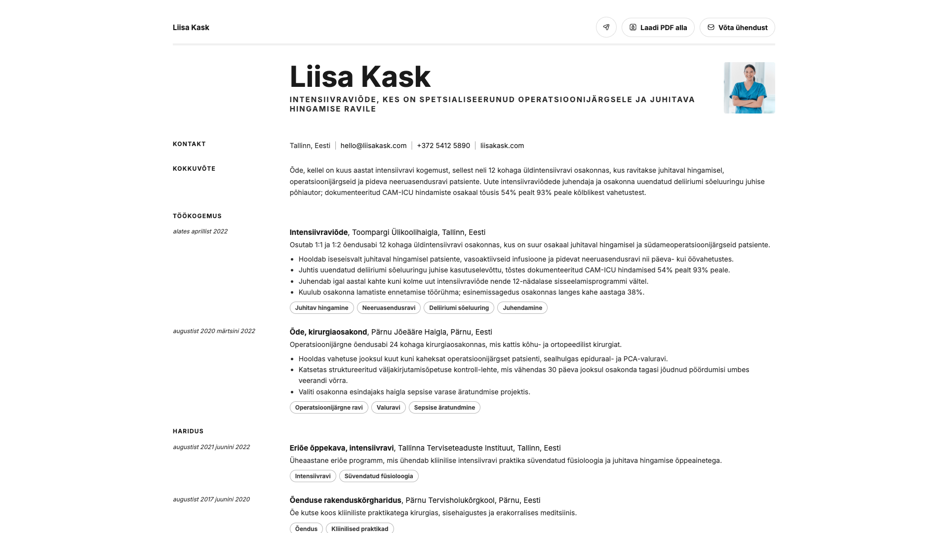 Sofia Lindqvist — online resume
