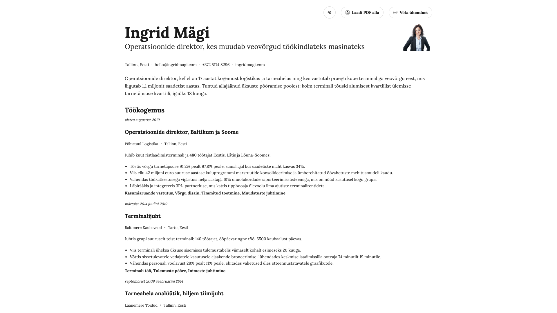 Ingrid Sørensen — online resume