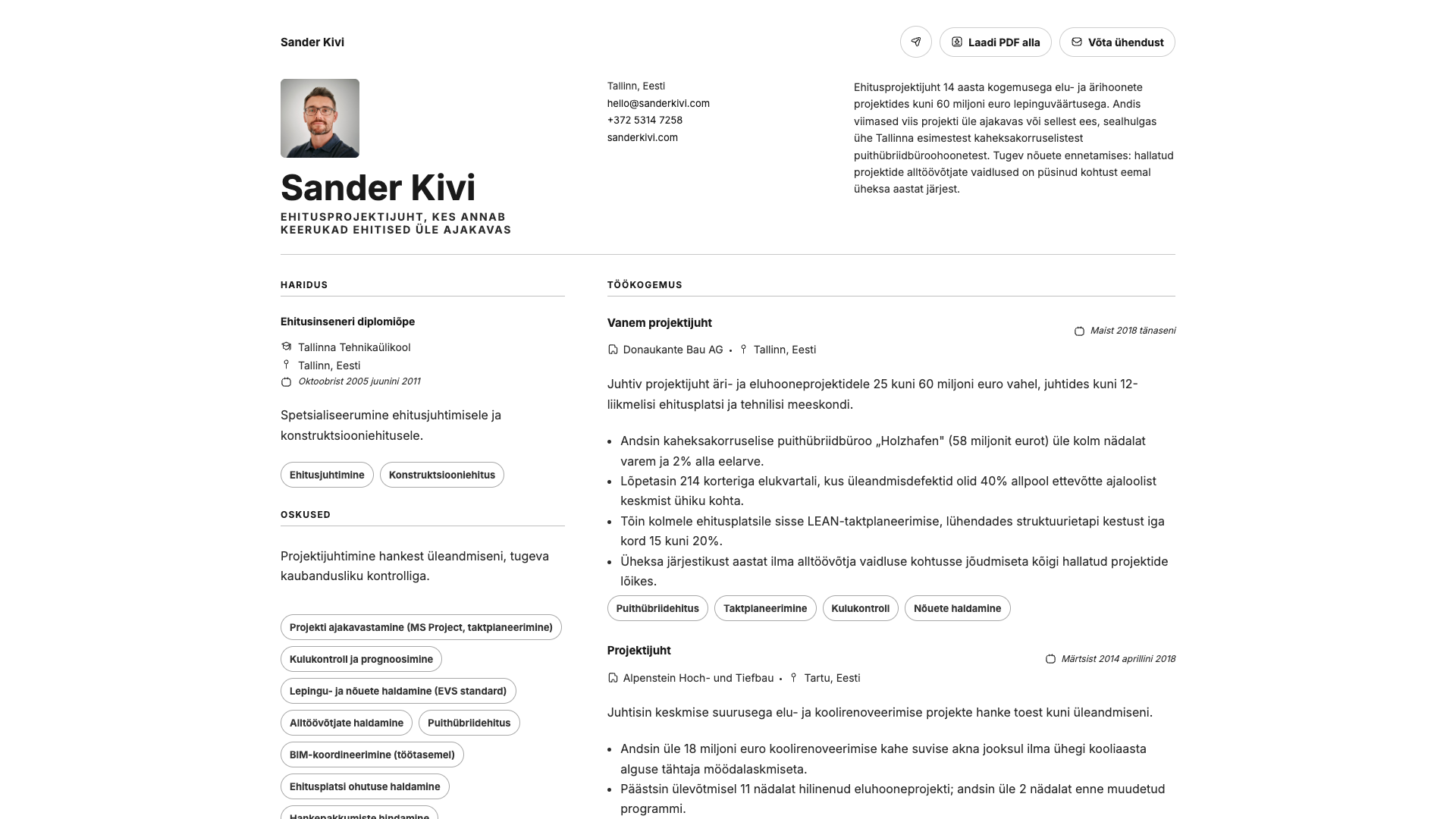 Stefan Bauer — online resume