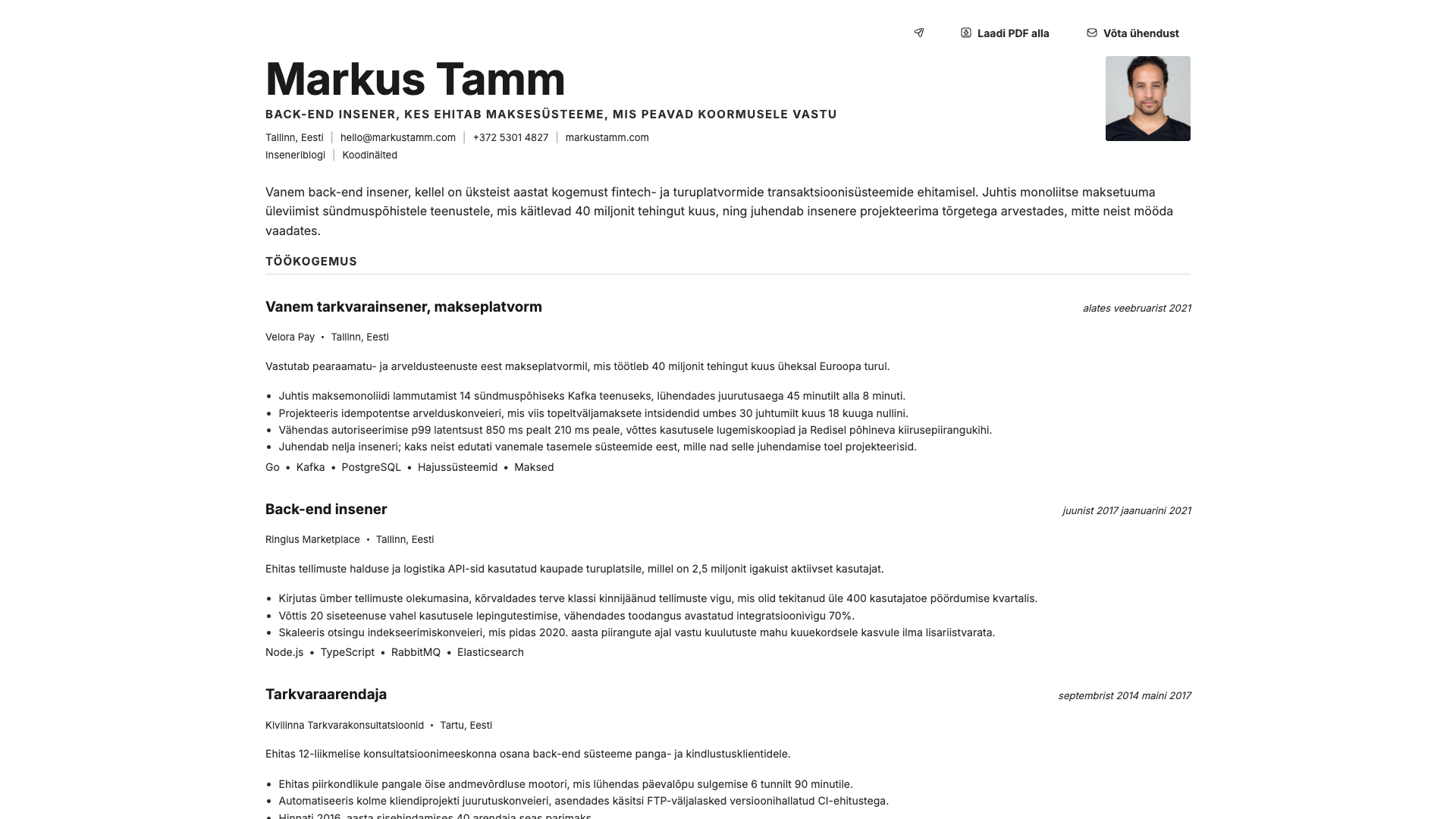 Mateo Álvarez — online resume
