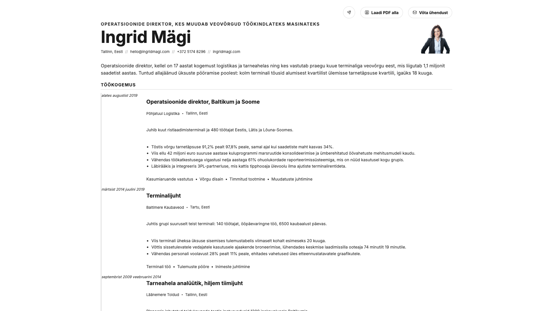 Ingrid Sørensen — online resume