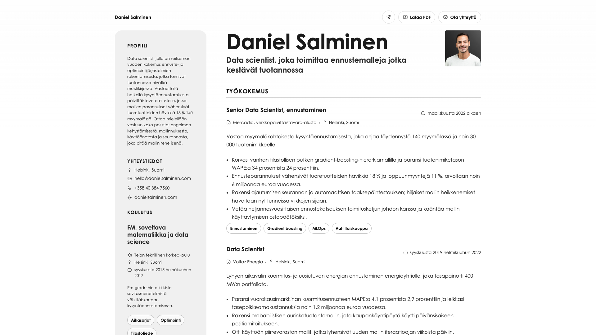 Daniel Costa — online resume