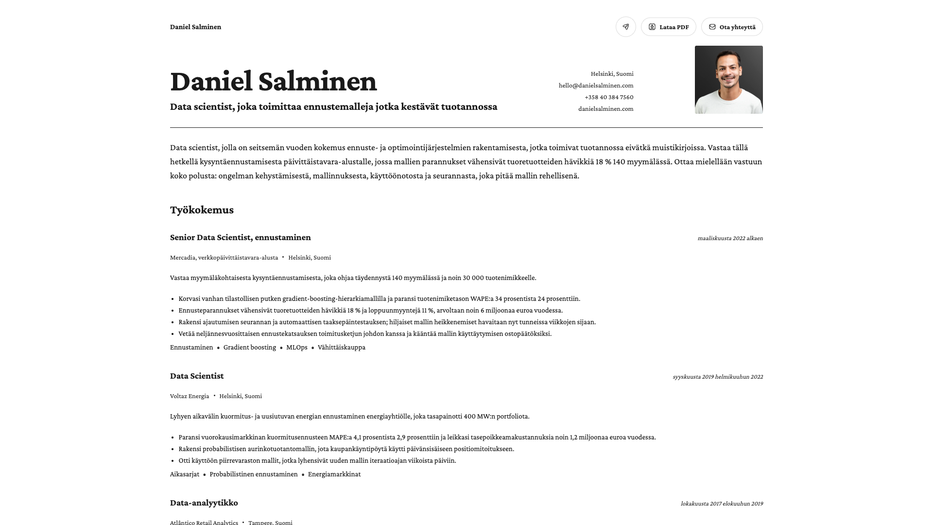 Daniel Costa — online resume