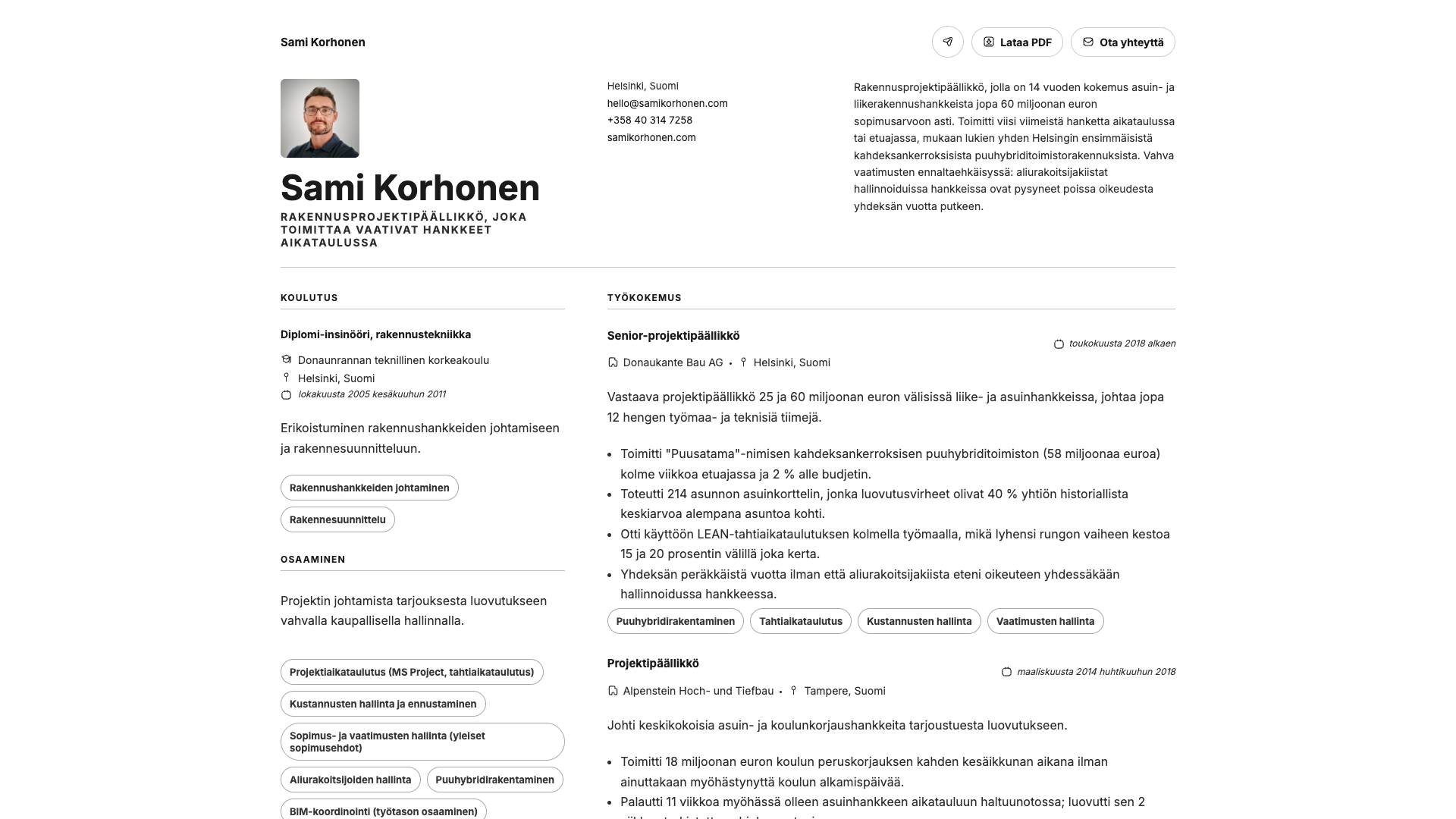Stefan Bauer — online resume