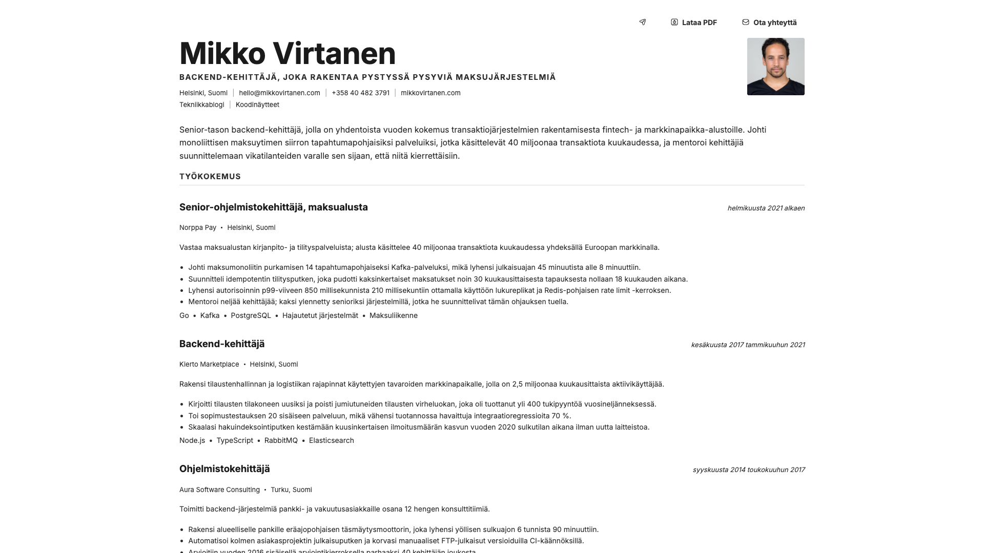 Mateo Álvarez — online resume
