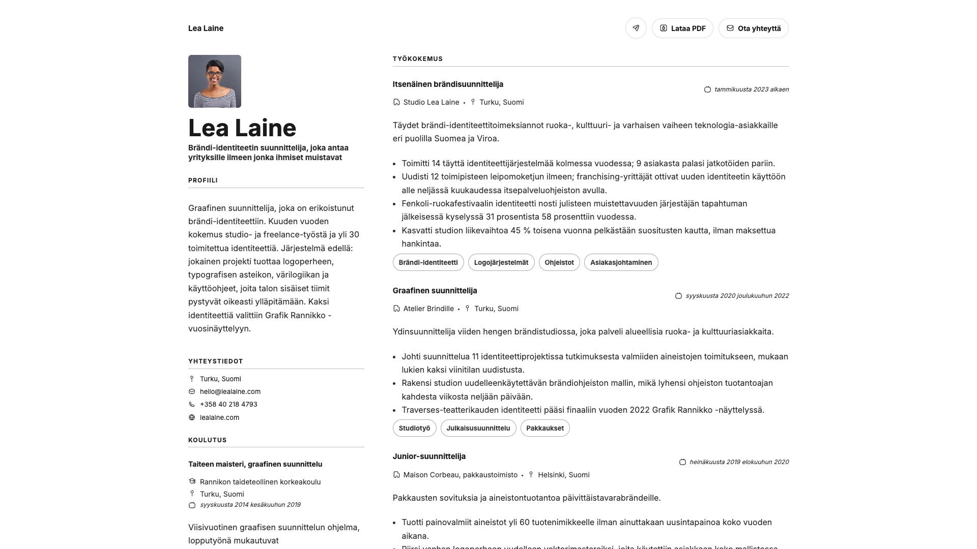 Léa Fontaine — online resume