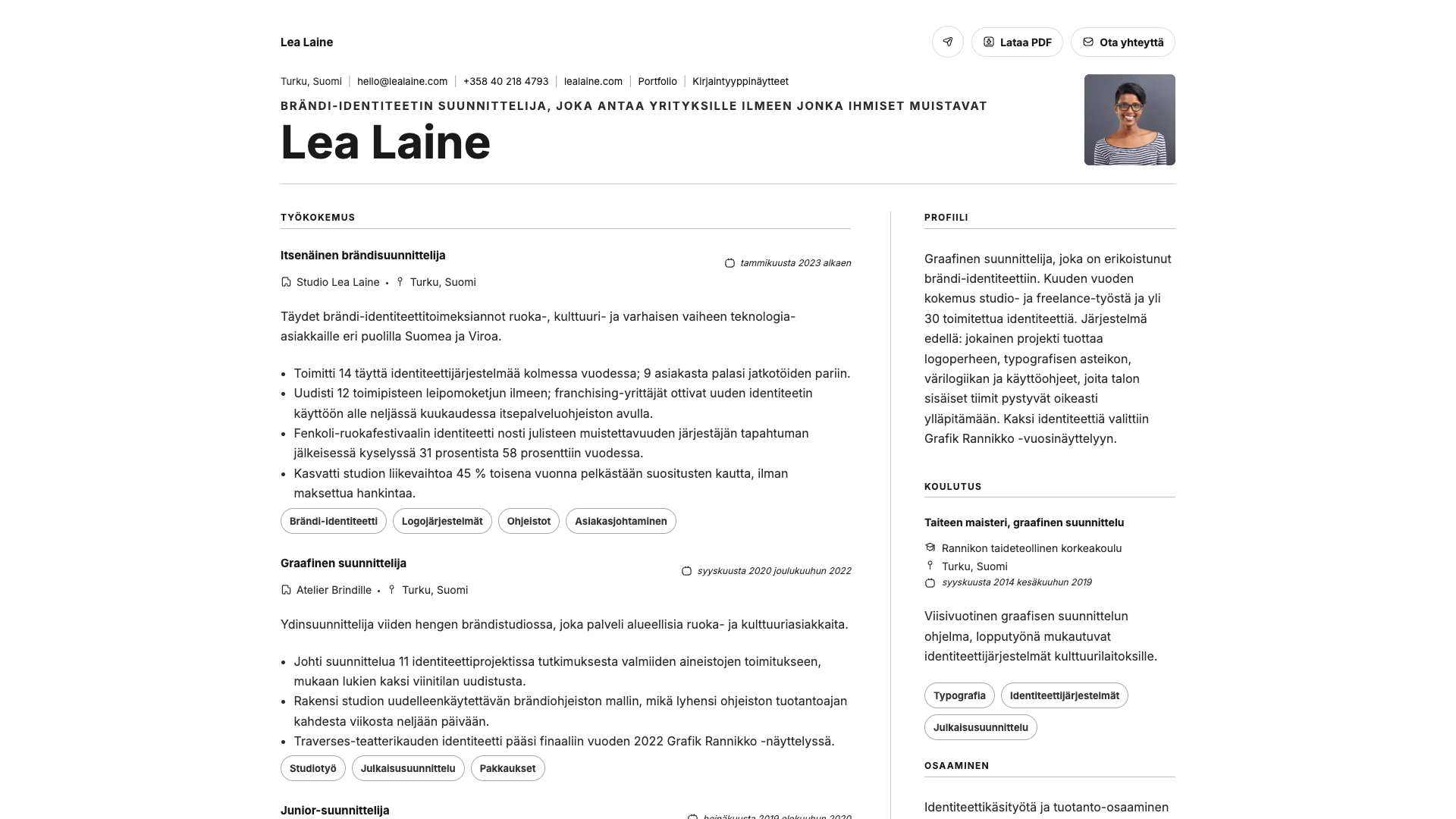 Léa Fontaine — online resume