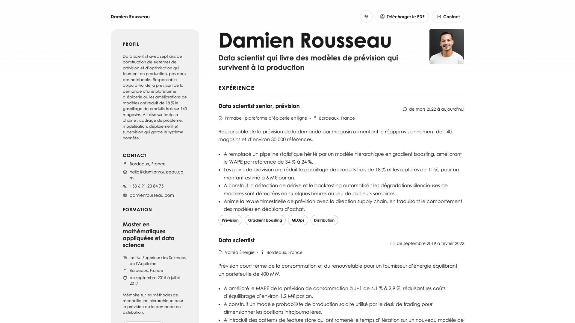 Daniel Costa — online resume