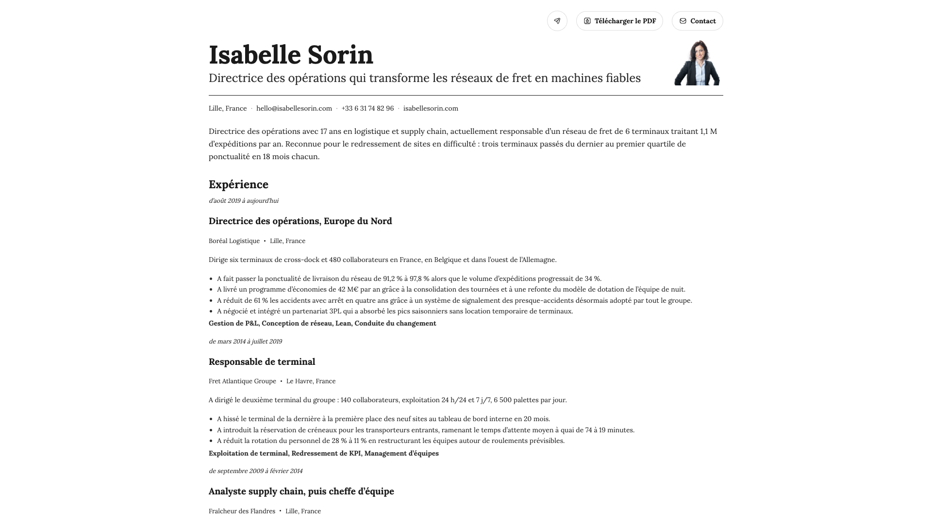 Ingrid Sørensen — online resume