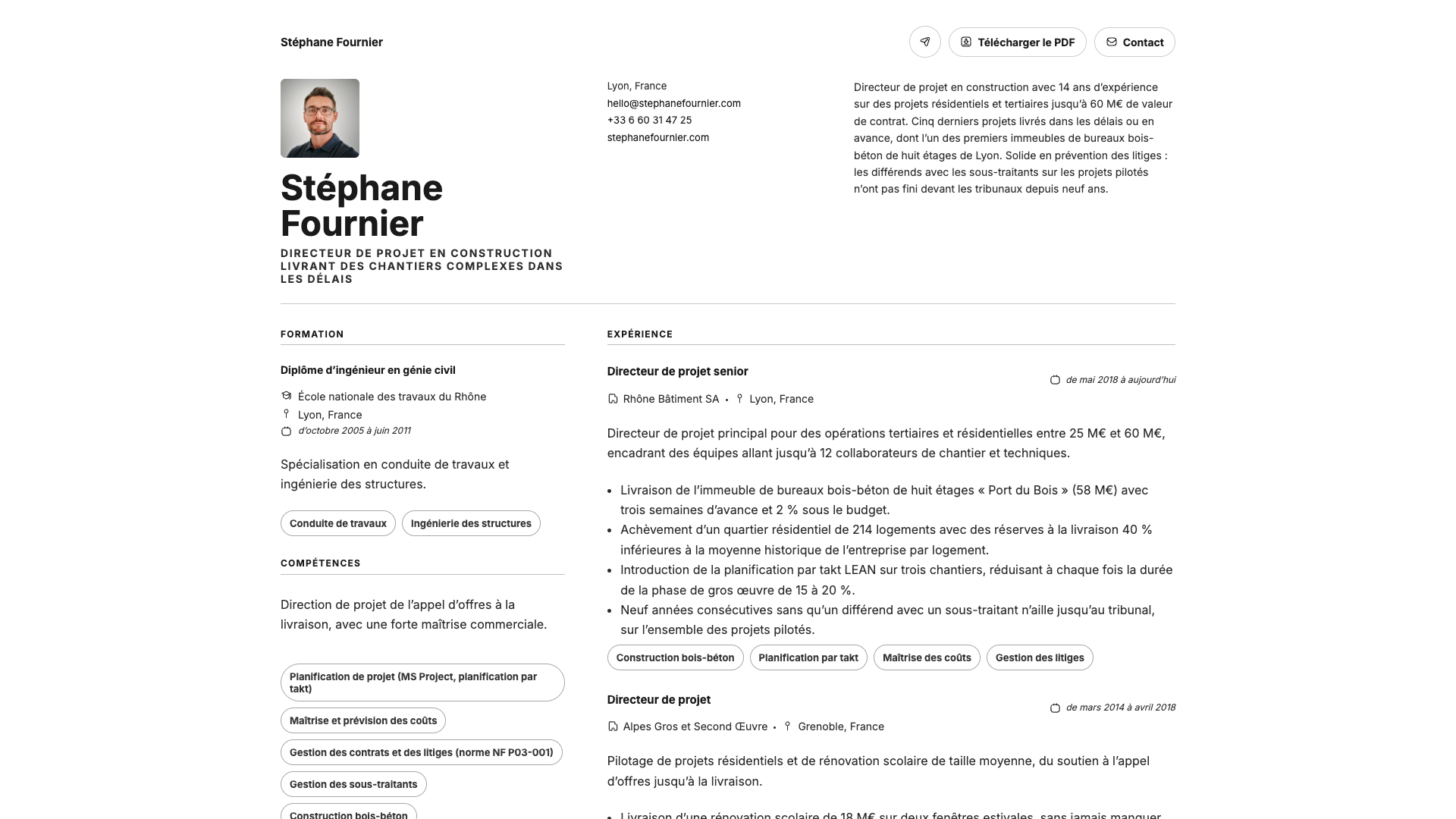 Stefan Bauer — online resume