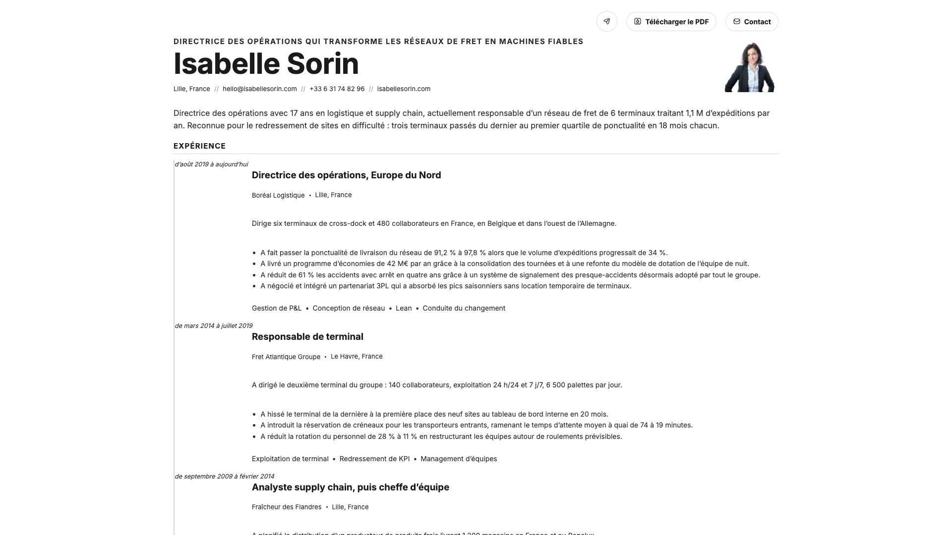 Ingrid Sørensen — online resume