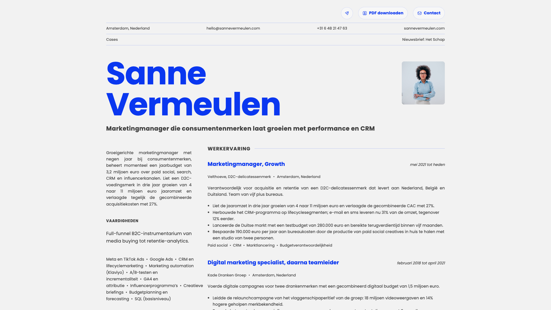 Elena Moretti — online resume