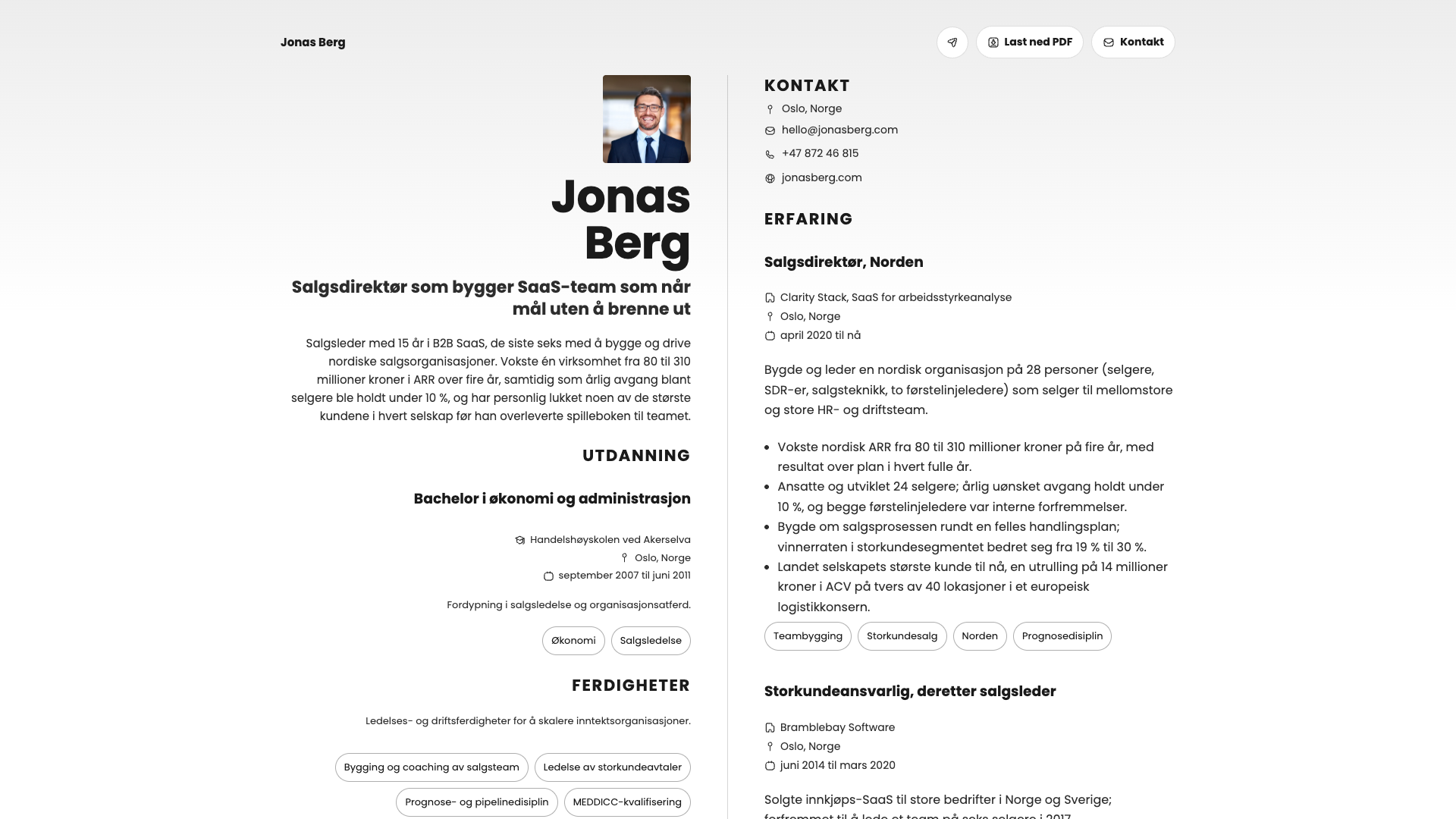James O'Connor — online resume