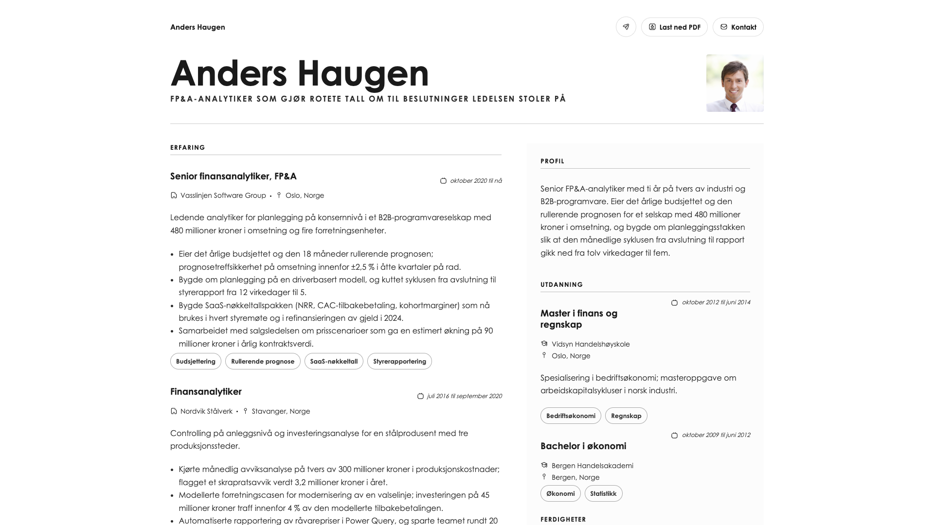 Tomasz Kowalski — online resume