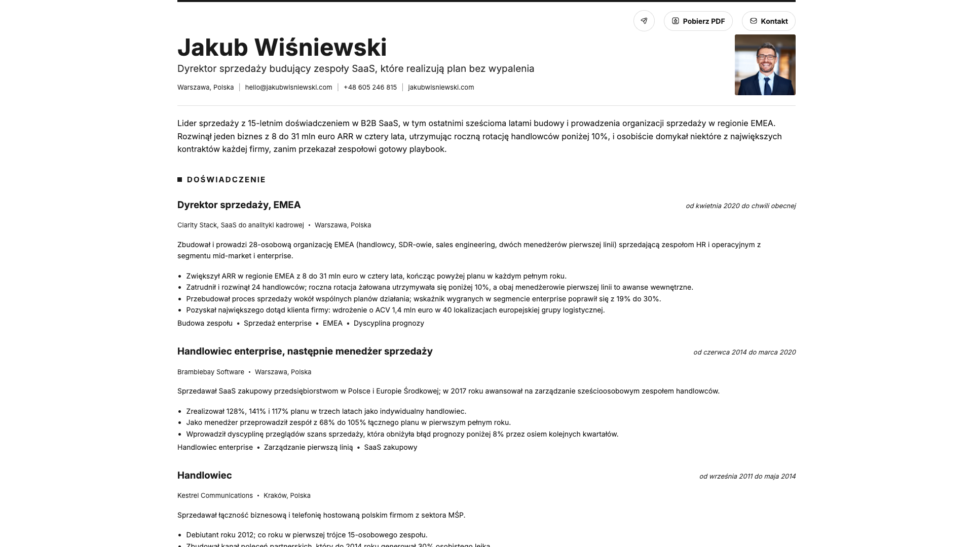 James O'Connor — online resume