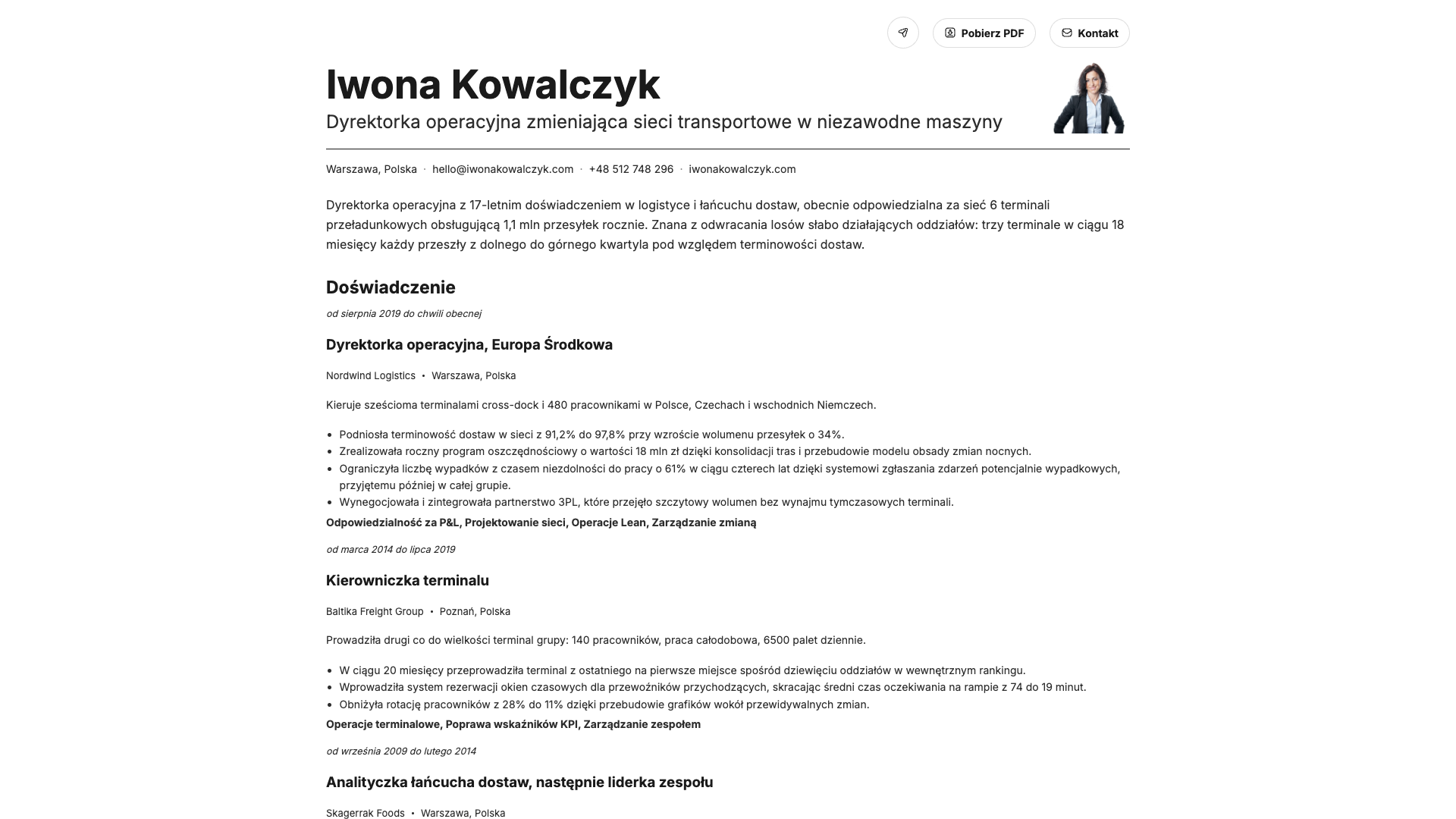 Ingrid Sørensen — online resume
