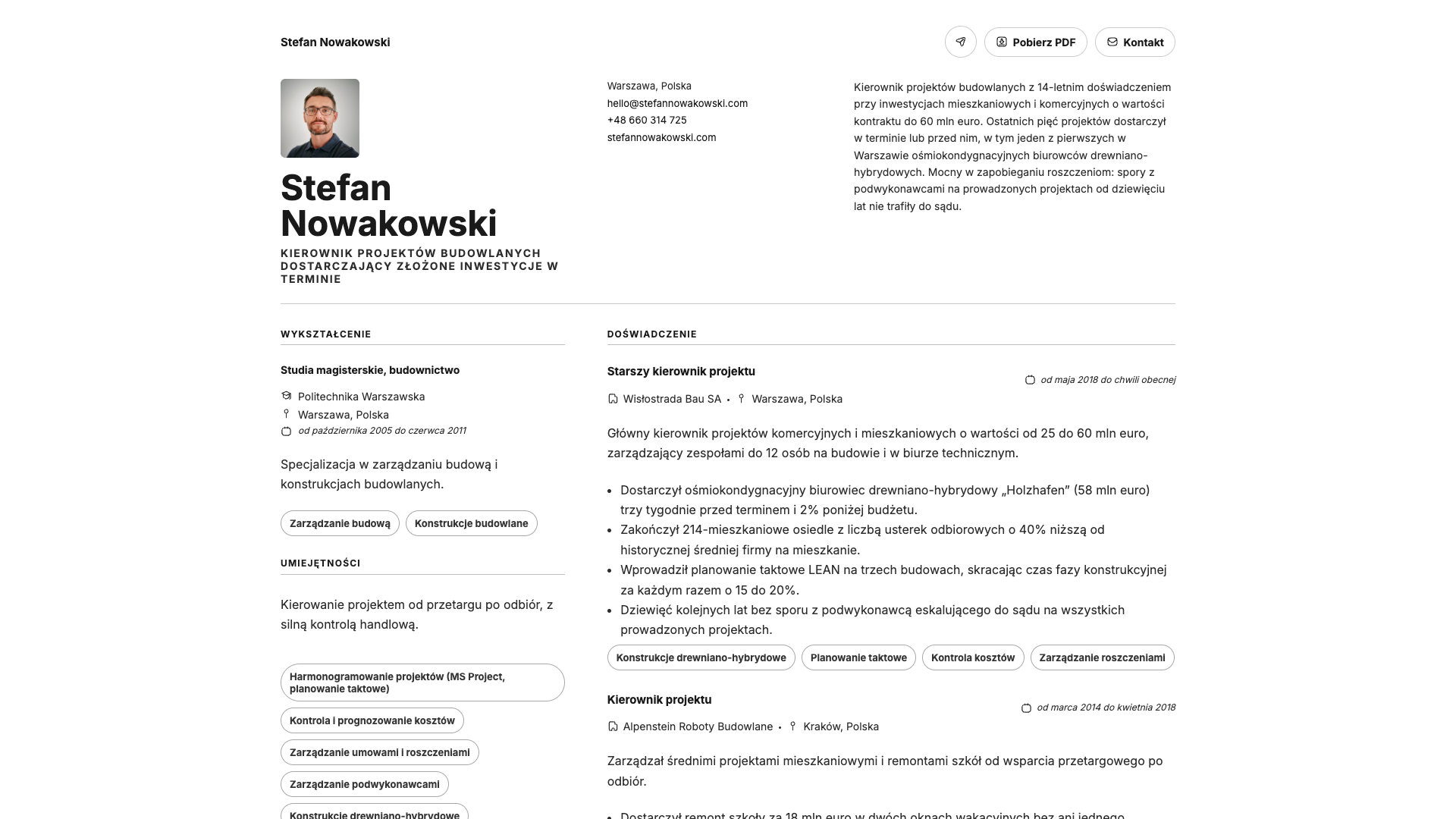 Stefan Bauer — online resume