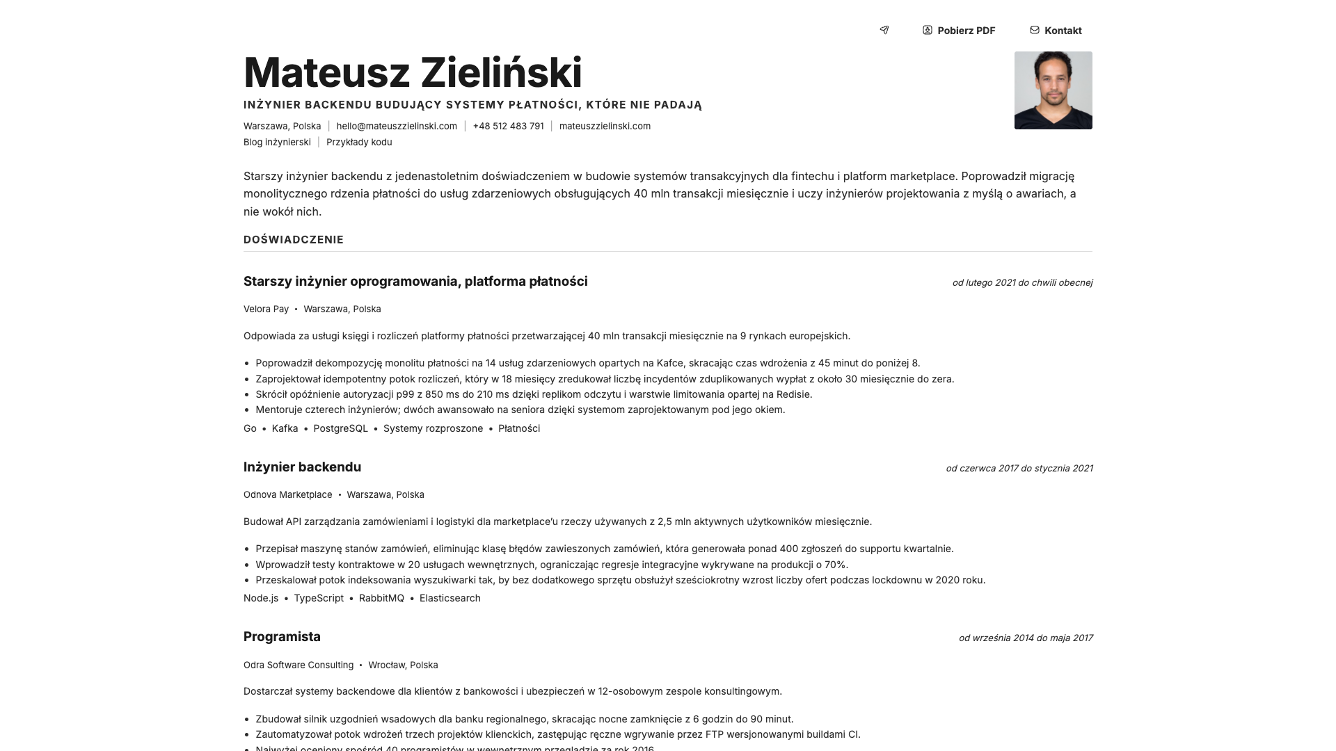 Mateo Álvarez — online resume