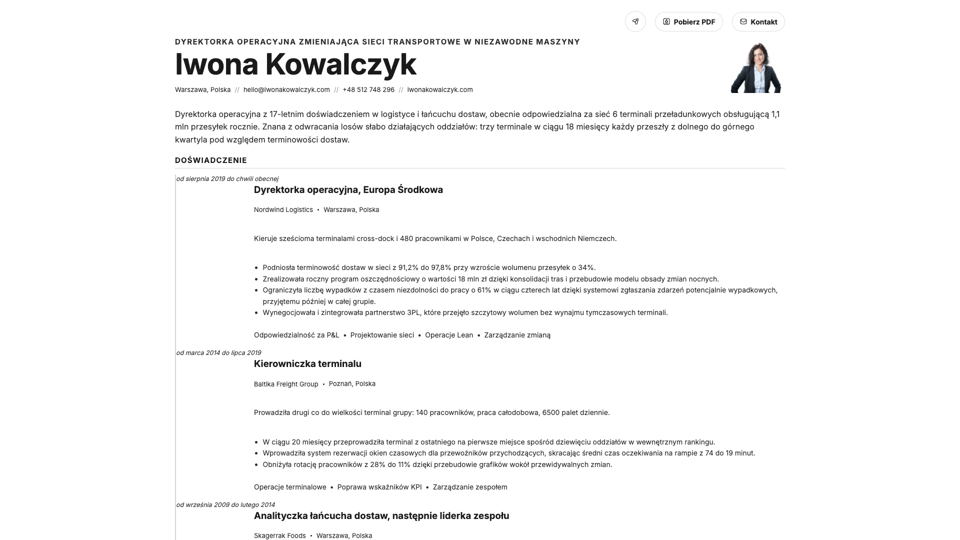 Ingrid Sørensen — online resume