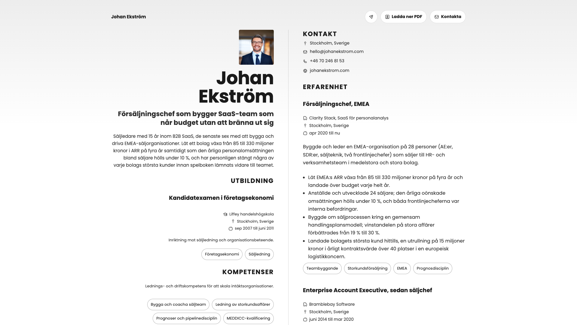 James O'Connor — online resume