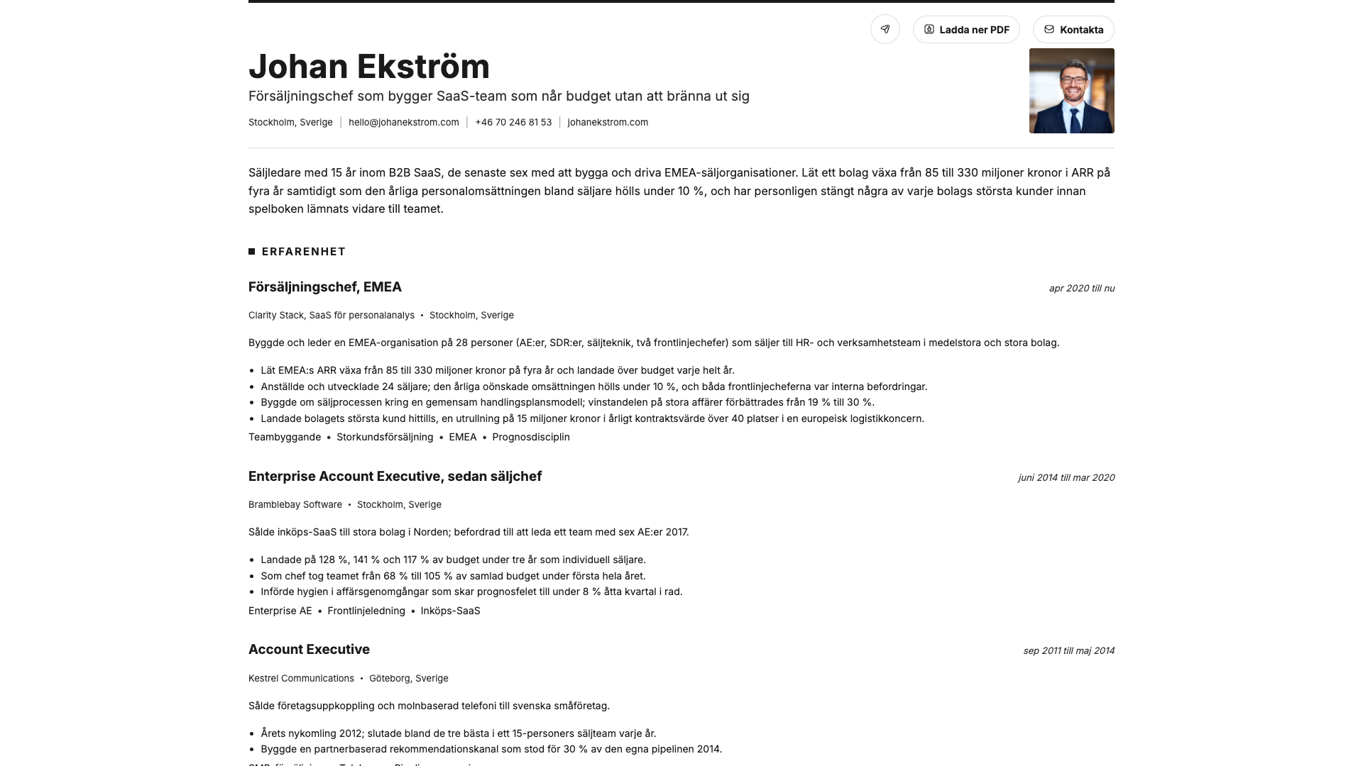 James O'Connor — online resume