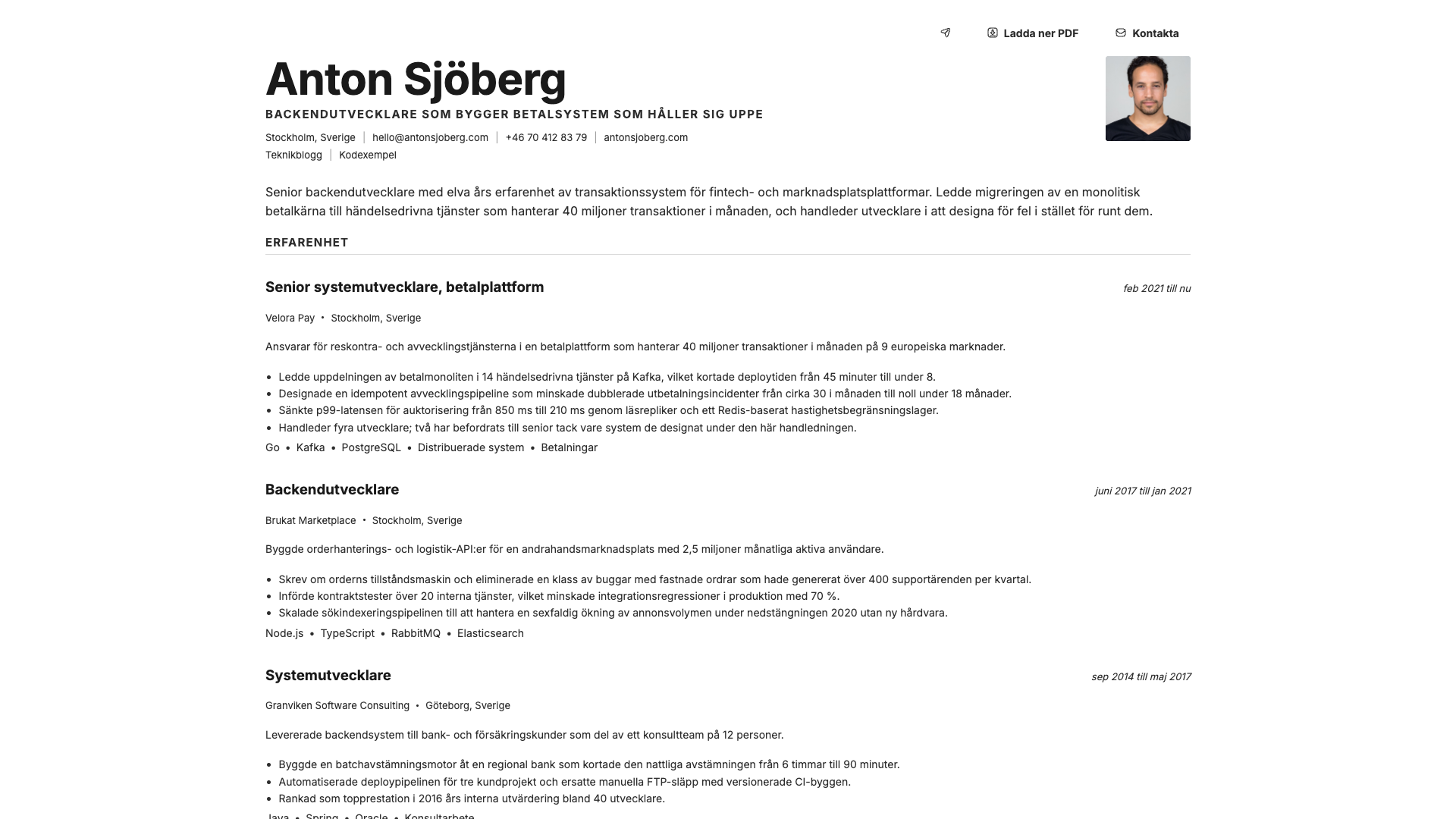 Mateo Álvarez — online resume