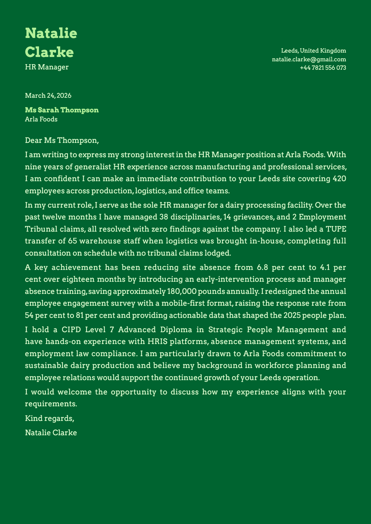 Emerald cover letter template